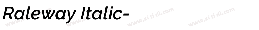 Raleway Italic字体转换